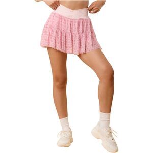 Blogilates Ballerina Skort - Size XL - Pink Gingham